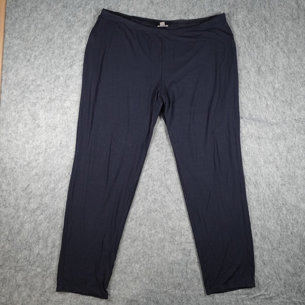 J Jill Pant Women Large Navy Blue Pull On Jersey Knit Stretch Casual Comfort